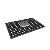 Gumová vstupní rohož FLOMA Basket Weave - délka 60 cm, šířka 90 cm, výška 1,2 cm