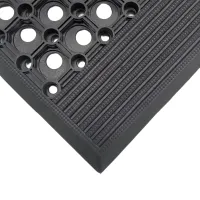 Gumová vstupní rohož FLOMA HoneyComb Ramp Welcome - délka 45 cm, šířka 75 cm, výška 1,5 cm