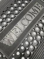 Gumová vstupní rohož FLOMA HoneyComb Ramp Welcome - délka 45 cm, šířka 75 cm, výška 1,5 cm