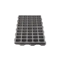 Šedá plastová zátěžová zatravňovací dlažba FLOMA HydroG PRO - délka 100 cm, šířka 50 cm, výška 6,5 cm