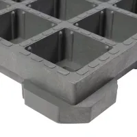 Šedá plastová zátěžová zatravňovací dlažba FLOMA HydroG PRO - délka 100 cm, šířka 50 cm, výška 6,5 cm