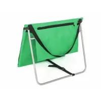 Zelené skládací plážové lehátko s ocelovou konstrukcí - délka 150 cm, šířka 54 cm