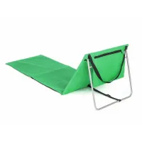 Zelené skládací plážové lehátko s ocelovou konstrukcí - délka 150 cm, šířka 54 cm