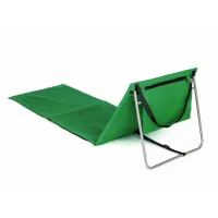 Zelené skládací plážové lehátko s ocelovou konstrukcí - délka 150 cm, šířka 54 cm