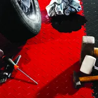 Žlutý plastový (PVC) nájezd Fortelock Industry (diamant) - délka 51 cm, šířka 14 cm, výška 0,7 cm