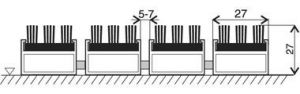 Hnědá hliníková kartáčová venkovní vstupní rohož FLOMA Alu Super - délka 60 cm, šířka 90 cm, výška 2,7 cm