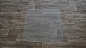 Ochranná podložka pod židli a na tvrdé podlahy FLOMA OCMat Profi - délka 120 cm, šířka 120 cm, výška 0,15 cm