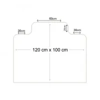 Ochranná podložka pod židli a na tvrdé podlahy FLOMA OCMat Profi - délka 120 cm, šířka 100 cm, výška 0,15 cm