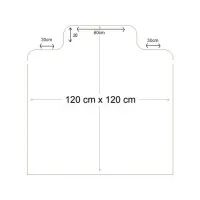 Ochranná podložka pod židli a na koberec FLOMA OCMat Profi - délka 120 cm, šířka 120 cm, výška 0,2 cm