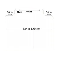 Ochranná podložka pod židli a na koberec FLOMA OCMat Profi - délka 134 cm, šířka 120 cm, výška 0,2 cm