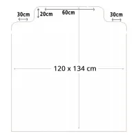 Ochranná podložka pod židli a na koberec FLOMA OCMat Profi - délka 134 cm, šířka 120 cm, výška 0,2 cm