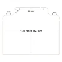 Ochranná podložka pod židli a na koberec FLOMA OCMat Profi - délka 150 cm, šířka 120 cm, výška 0,2 cm