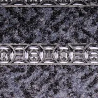 Šedá plastová vstupní rohož FLOMA - délka 20,5 cm, šířka 20,5 cm, výška 1,6 cm