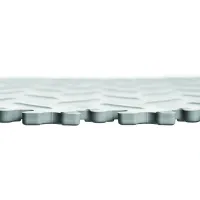 Šedý plastový (PVC) rohový nájezd Fortelock Industry (penízky) - délka 14 cm, šířka 14 cm, výška 0,7 cm