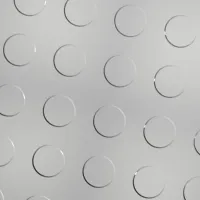 Šedý plastový (PVC) rohový nájezd Fortelock Industry (penízky) - délka 14 cm, šířka 14 cm, výška 0,7 cm