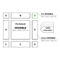 Černý plastový (PVC) rohový nájezd "typ B" Fortelock Invisible (hadí kůže) - délka 14,5 cm, šířka 14,5 cm, výška 0,67 cm