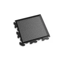 Černý plastový (PVC) rohový nájezd "typ B" Fortelock Invisible (hadí kůže) - délka 14,5 cm, šířka 14,5 cm, výška 0,67 cm