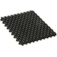 Černá plastová vstupní rohož Helix Z1 - délka 22,9 cm, šířka 30,5 cm, výška 1,1 cm