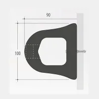 Gumová extra odolná ochrana zdí, stěn FLOMA D-type - délka 300 cm, šířka 10 cm, tloušťka 9 cm
