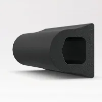 Gumová odolná ochrana zdí, stěn FLOMA D-type - délka 300 cm, výška 7,5 cm, tloušťka 6,75 cm