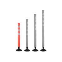 Oranžový plastový samonarovnávací reflexní sloupek - průměr 7 cm, výška 90 cm