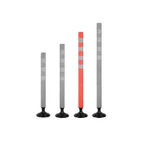Oranžový plastový samonarovnávací reflexní sloupek - průměr 7 cm, výška 105 cm