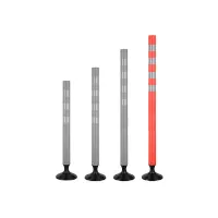 Oranžový plastový samonarovnávací reflexní sloupek - průměr 7 cm, výška 120 cm