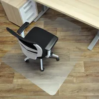 Ochranná podložka pod židli a na tvrdé podlahy FLOMA OCMat Profi - délka 134 cm, šířka 120 cm, výška 0,15 cm