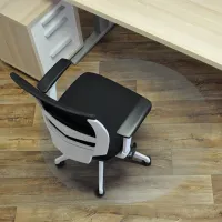 Ochranná podložka pod židli a na tvrdé podlahy FLOMA OCMat Profi - délka 90 cm, šířka 90 cm, výška 0,15 cm