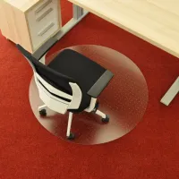 Ochranná podložka pod židli a na koberec FLOMA OCMat Profi - délka 90 cm, šířka 90 cm, výška 0,2 cm