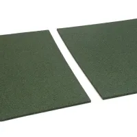 Zelená gumová hladká necertifikovaná dopadová dlažba FLOMA - délka 100 cm, šířka 100 cm, výška 1,1 cm Zelená gumová hladká necertifikovaná dopadová dlažba FLOMA - délka 100 cm, šířka 100 cm, výška 1,1 cm