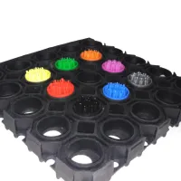 Zelený plastový čisticí kartáč pro rohože OctoMat, OctoMat Elite