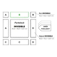 Žlutý plastový (PVC) nájezd "typ B" Fortelock Invisible (hadí kůže) - délka 45,3 cm, šířka 14,5 cm, výška 0,67 cm