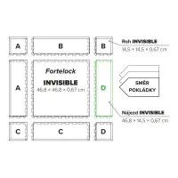 Žlutý plastový (PVC) nájezd "typ D" Fortelock Invisible (hadí kůže) - délka 45,3 cm, šířka 14,5 cm, výška 0,67 cm