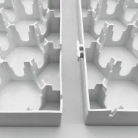 Bílá plastová terasová dlažba Linea Premium - délka 100 cm, šířka 75 cm, výška 8 cm