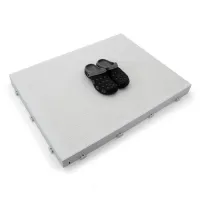 Bílá plastová terasová dlažba Linea Premium - délka 100 cm, šířka 75 cm, výška 8 cm