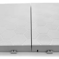 Bílá plastová terasová dlažba Linea Premium - délka 100 cm, šířka 75 cm, výška 8 cm