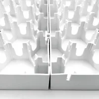 Bílá plastová terasová dlažba Linea Premium - délka 100 cm, šířka 75 cm, výška 8 cm