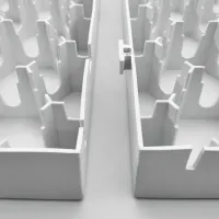 Bílá plastová terasová dlažba Linea Premium - délka 100 cm, šířka 75 cm, výška 8 cm