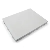 Bílá plastová terasová dlažba Linea Premium - délka 100 cm, šířka 75 cm, výška 8 cm