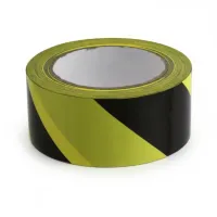 Černo-žlutá levá výstražná páska - délka 33 m, šířka 5 cm