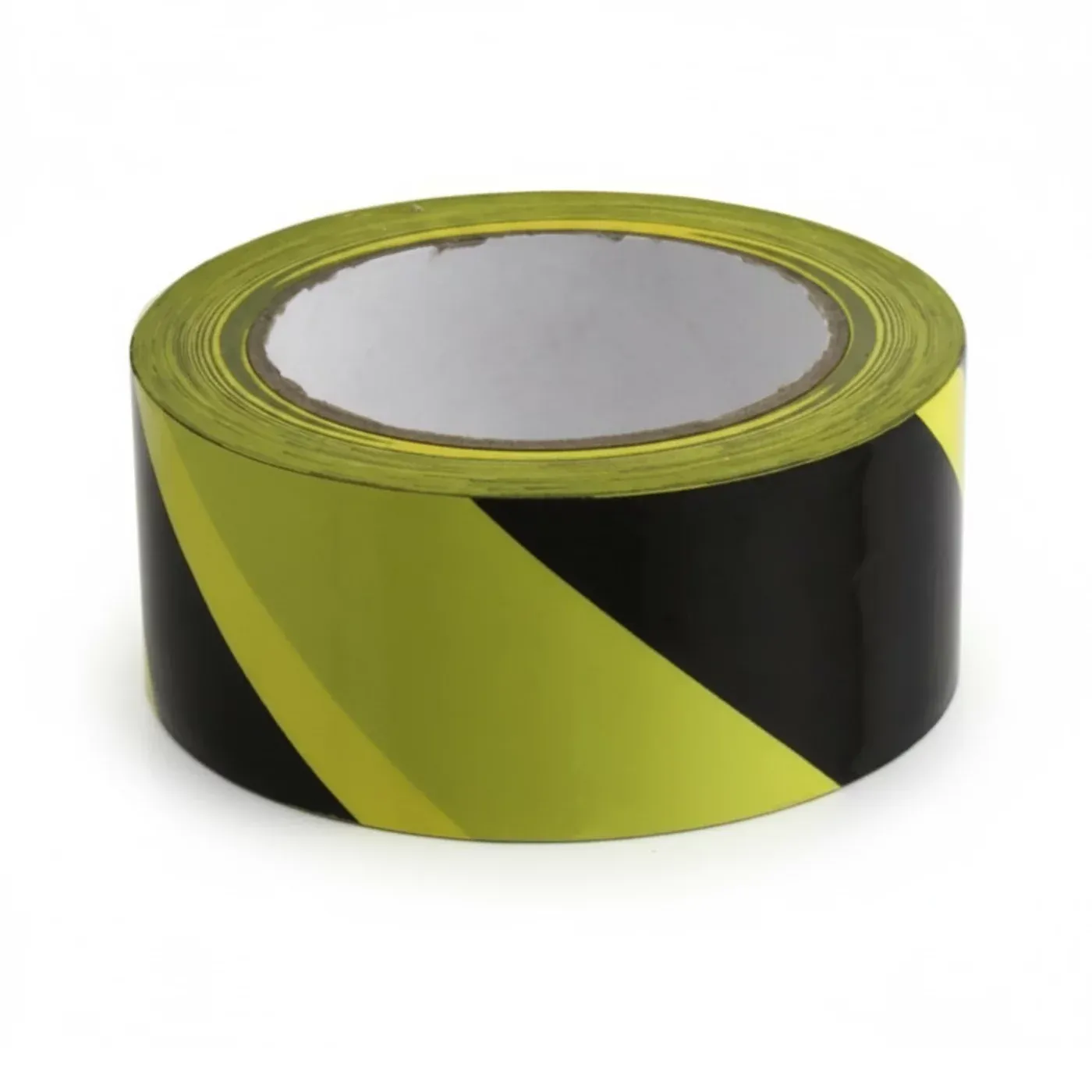 Černo-žlutá levá výstražná páska - délka 33 m, šířka 5 cm