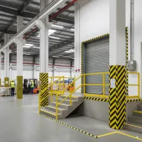 Černo-žlutá levá výstražná páska - délka 33 m, šířka 5 cm