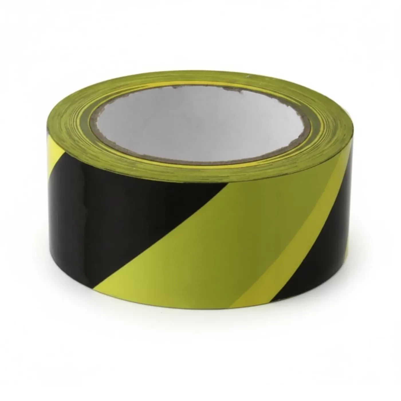 Černo-žlutá pravá výstražná páska - délka 33 m, šířka 5 cm