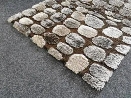 Hnědý koberec Shaggy - délka 170 cm, šířka 120 cm