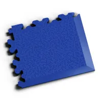 Modrý plastový (PVC) zátěžový rohový nájezd Fortelock XL (hadí kůže) - délka 14,5 cm, šířka 14,5 cm, výška 0,4 cm