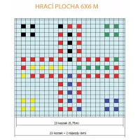 Plastová hra FLOMA Člověče, nezlob se - délka 600 cm, šířka 600 cm