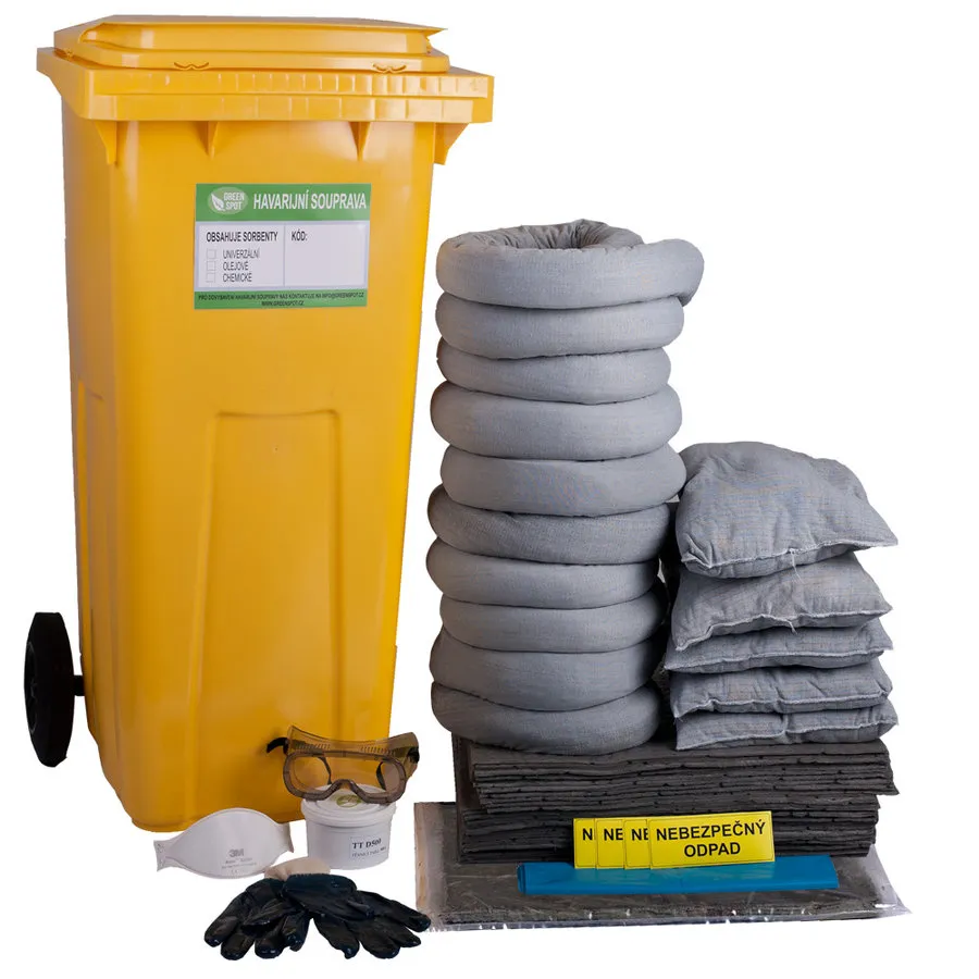 Univerzální mobilní havarijní souprava (s kanalizační ucpávkou) UHSP-120/K - objem 120 l