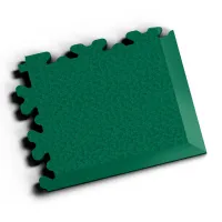 Zelený plastový (PVC) zátěžový rohový nájezd Fortelock XL (hadí kůže) - délka 14,5 cm, šířka 14,5 cm, výška 0,4 cm