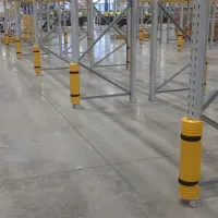 Žlutá plastová ochrana regálů (chránič) pro stojiny regálů 60-85 mm McCue - šířka 12,6 cm, výška 55 cm